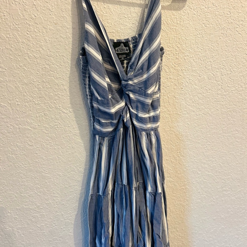 Free People Blue and White Maxi Dress